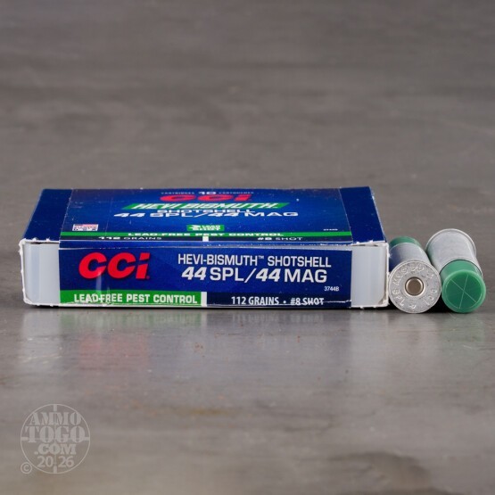 10rds – 44 Special CCI Pest Control Shotshell 112gr. #8 Bismuth Shot Ammo
