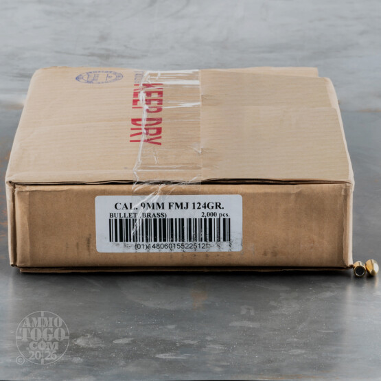 2000pcs - 9mm .356" Dia Armscor 124gr. FMJ Bullets