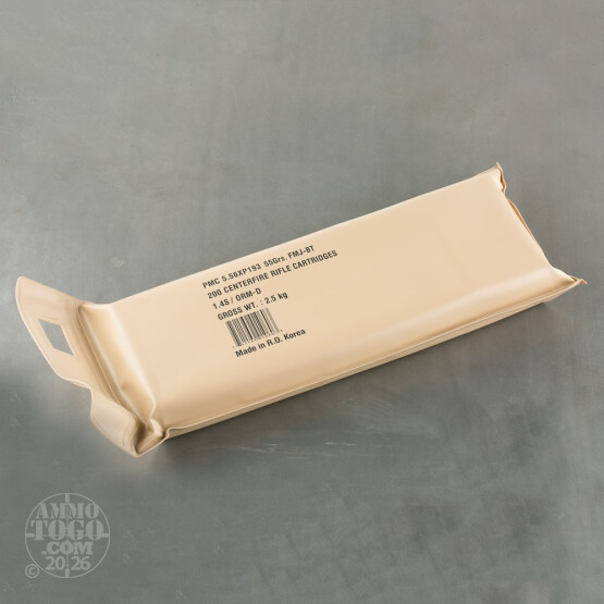 200rds - 5.56 PMC M193 55gr. FMJ Ammo In Sealed Battle Pack