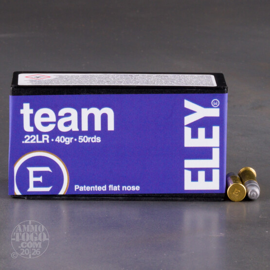 50rds – 22 LR Eley Team 40gr. LFN Ammo