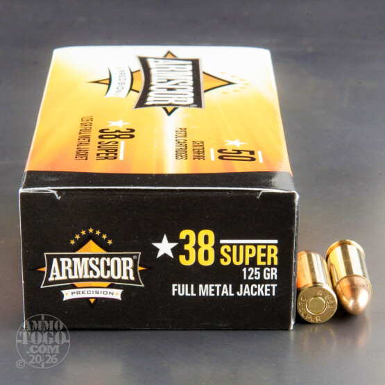 1000rds – 38 Super Auto Armscor Precision 125gr. FMJ Ammo 