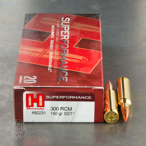 20rds - 300 RCM Hornady Superformance 150gr. SST Polymer Tip Ammo