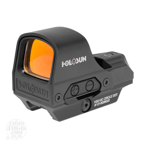 Holosun HS510C 1x Red Dot - 1 Dot 65 MOA Ring - Black