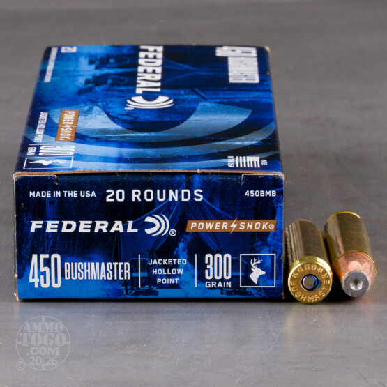 20rds – 450 Bushmaster Federal Power-Shok 300gr. JHP Ammo