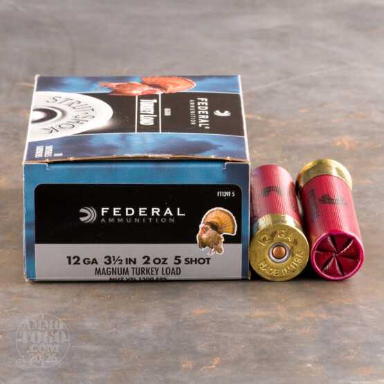10rds - 12 Gauge Federal Strut-Shok 3 1/2" 2oz. #5 Turkey Ammo