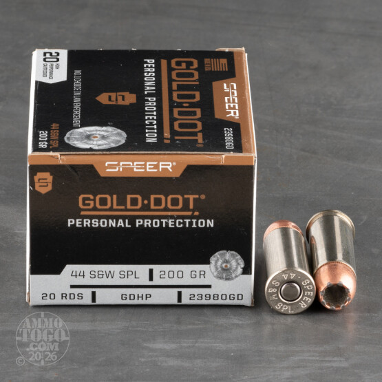 20rds – 44 Special Speer Gold Dot 200gr. JHP Ammo