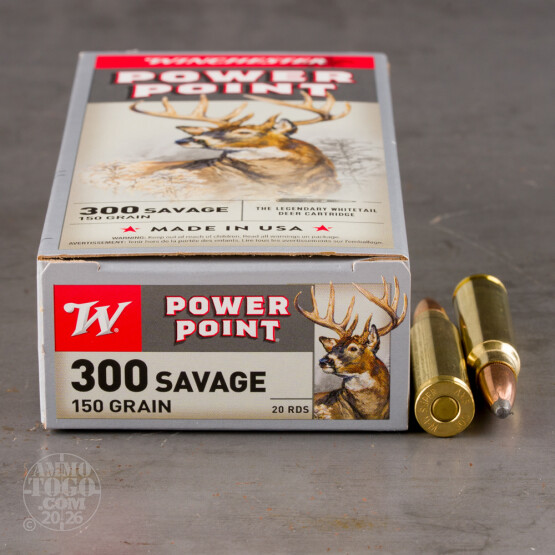 20rds - 300 Savage Winchester 150gr. Super-X Power Point Ammo