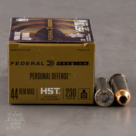 20rds – 44 Mag Federal Personal Defense HST 230gr. JHP Ammo