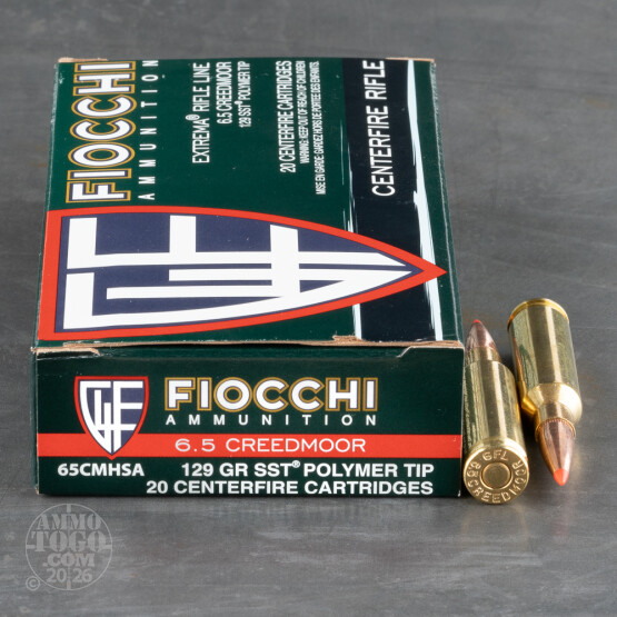 20rds – 6.5 Creedmoor Fiocchi 129gr. SST Ammo