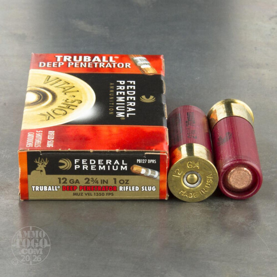 250rds - 12 Gauge Federal 2 3/4" TRUBALL Deep Penetrator 1oz. Rifled Slug