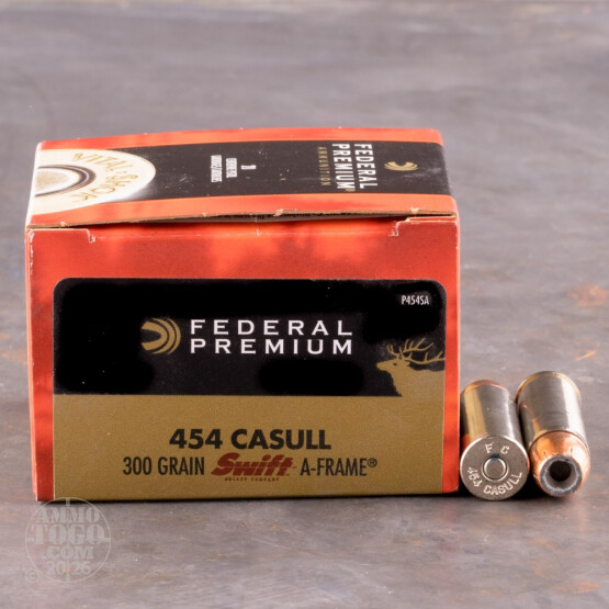 20rds - 454 Casull Federal Premium Vital-Shok 300gr. Swift A-Frame Ammo