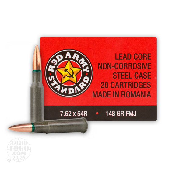 620rds – 7.62x54R Red Army Standard 148gr. FMJ Ammo