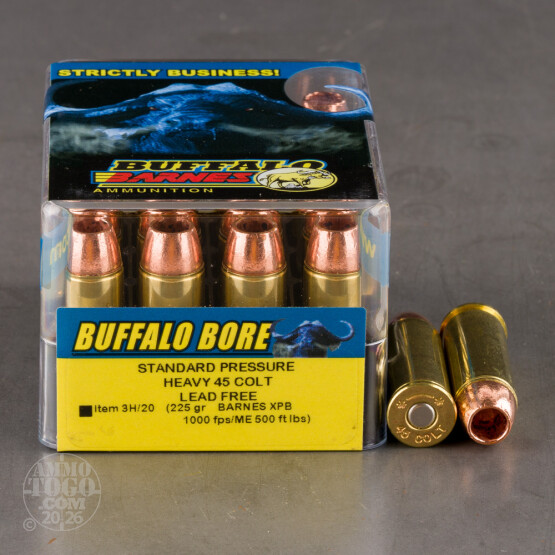 20rds – 45 Long Colt Buffalo Bore 225gr. XPB Ammo