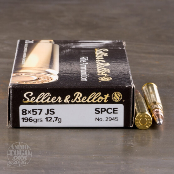20rds – 8mm Mauser Sellier & Bellot 196gr. SPCE Ammo