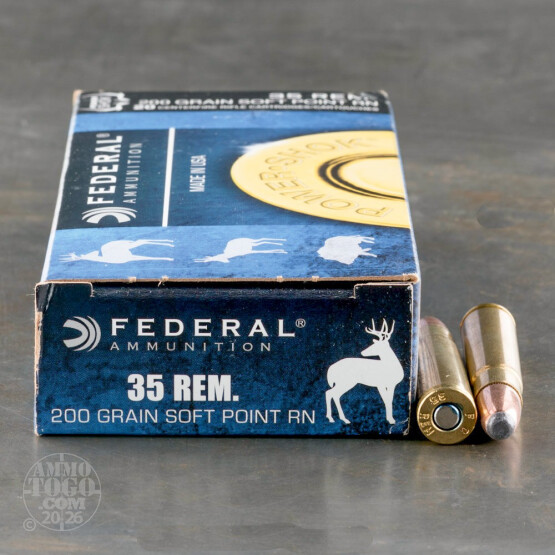 20rds – 35 Rem Federal Power-Shok 200gr. SP RN Ammo