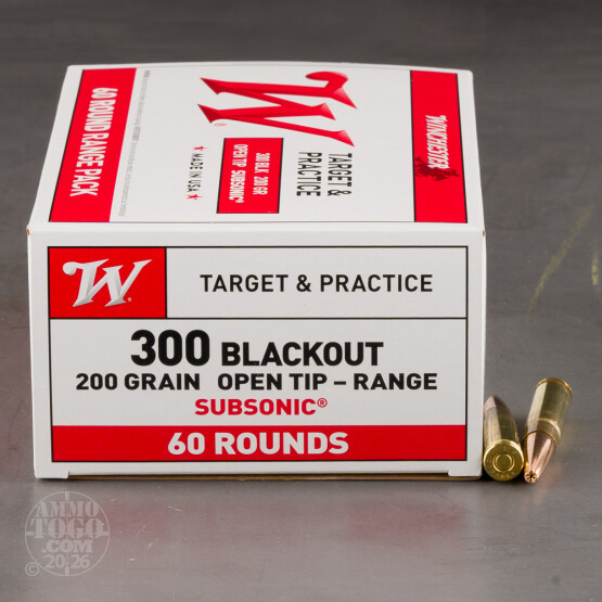 240rds – 300 AAC Blackout Winchester USA 200gr. Open Tip Ammo
