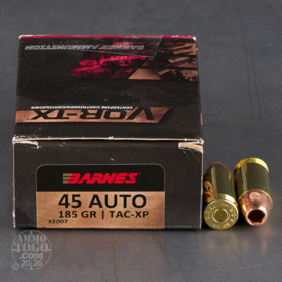 20rds – 45 ACP Barnes VOR-TX 185gr. TAC-XP Ammo
