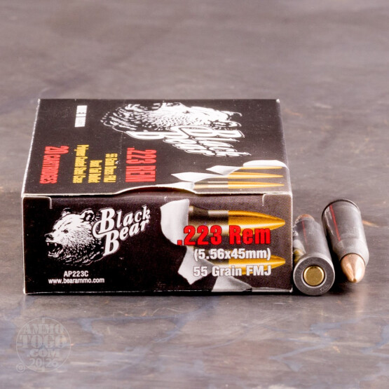 500rds - 223 Black Bear 55gr. FMJ-BT Ammo