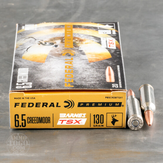 20rds – 6.5 Creedmoor Federal 130gr. Barnes TSX Ammo