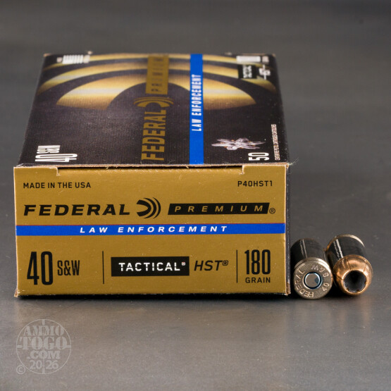 1000rds - 40 S&W Federal Premium Law Enforcement HST 180gr. JHP Ammo