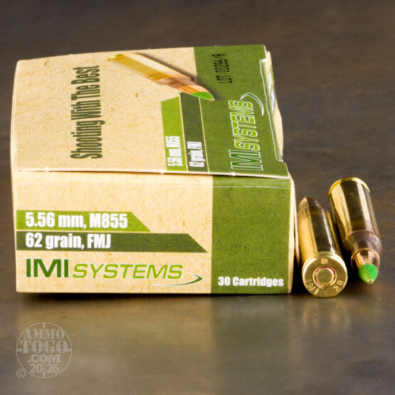 1200rds – 5.56x45 IMI 62gr. FMJ M855 Ammo
