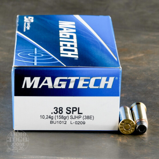 50rds - 38 Special Magtech 158gr. SJHP Ammo