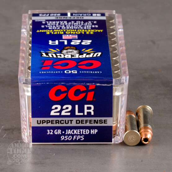 50rds – 22 LR CCI Uppercut 32gr. JHP Ammo