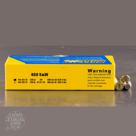20rds - 460 S&W Buffalo Bore 300gr. JFN Ammo