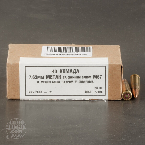 1120rds-7.62x39 Yugoslavian Military 123gr FMJ on Stripper Clip