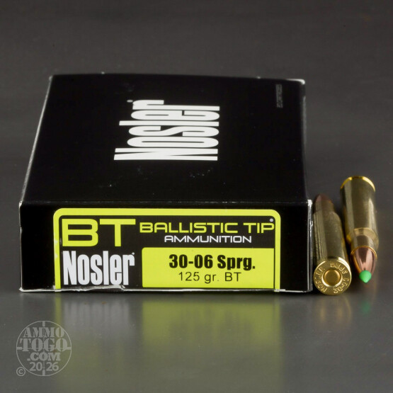 20rds – 30-06 Springfield Nosler Hunting 125gr. Ballistic Tip Ammo