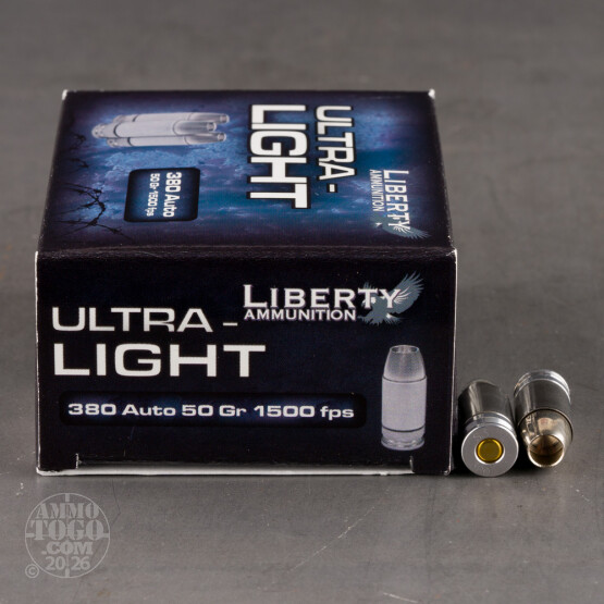 20rds – 380 ACP Liberty Ultra Light 50gr. SCHP Ammo