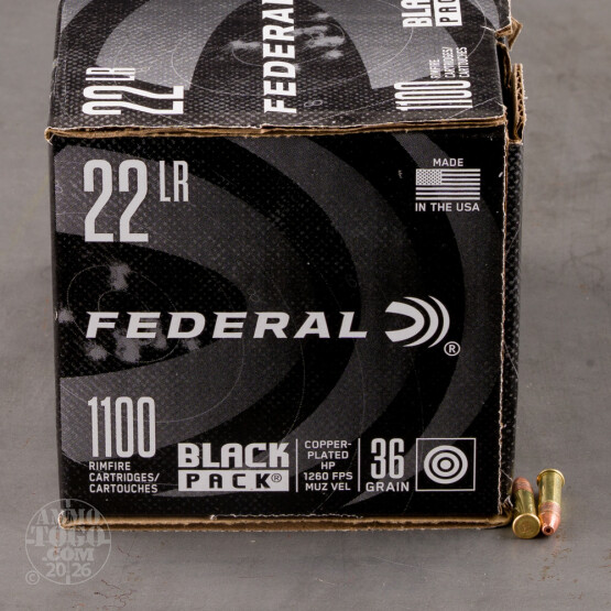 1100rds – 22 LR Federal Black Pack 36gr. CPHP Ammo