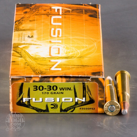 200rds - 30-30 Federal Fusion 170gr. Flat Nose SP Ammo