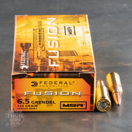 20rds – 6.5 Grendel Federal Fusion Rifle 120gr. SP Ammo