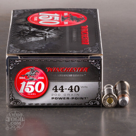 50rds – 44-40 Winchester 150th Anniversary Commemorative 200gr. PP Ammo