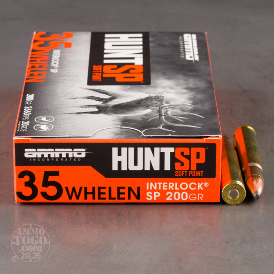 20rds – 35 Whelen Ammo Inc. Hunt 200gr. SP Ammo
