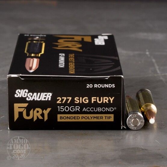 20rds – 277 Fury Sig Sauer Hybrid Hunter 150gr. AccuBond Ammo