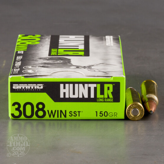 20rds – 308 Win Ammo Inc. Hunt LR 150gr. SST Ammo