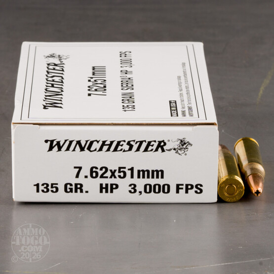 20rds – 7.62x51 Winchester 135gr. HP Ammo