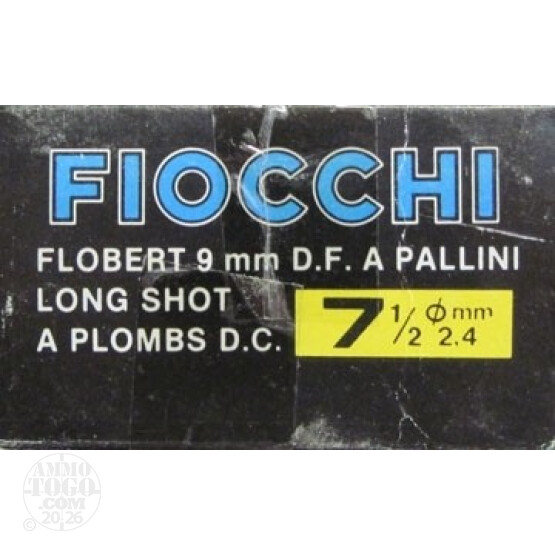 50rds - 9mm Fiocchi FLOBERT #7 1/2  LONG SHOT