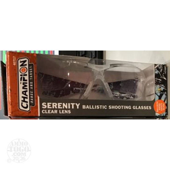1 Pair - Champion Ballistic Glasses - Clear Lenses