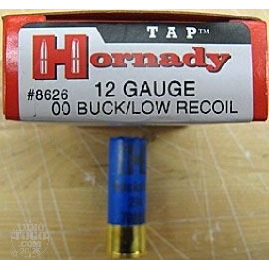 25rds - 12 Ga. Hornady LE TAP Low Recoil 9 Pellet 00 Buckshot