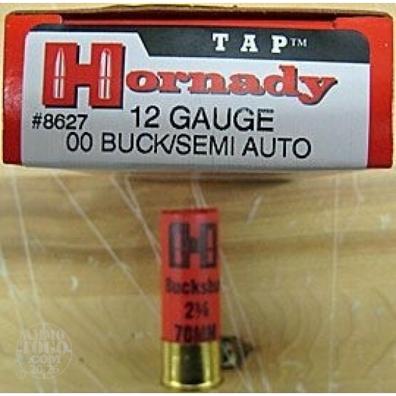 250rds - 12 Ga. Hornady LE TAP Full Power 8 Pellet 00 Buckshot