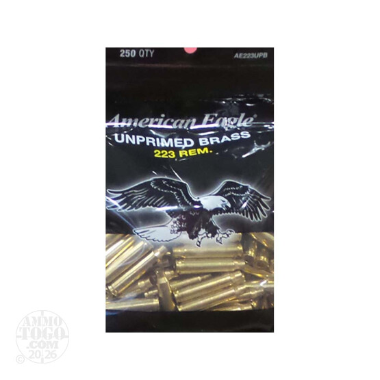 250pcs – 223 Federal American Eagle New Unprimed Brass Casings
