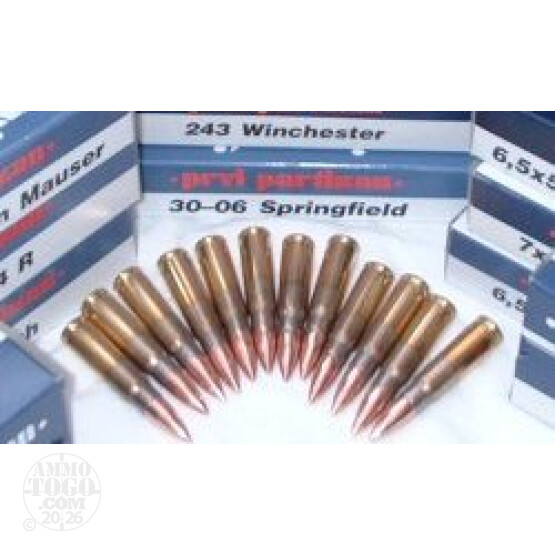 20rds - 22-250 Prvi Partizan 55gr. FMJ Ammo