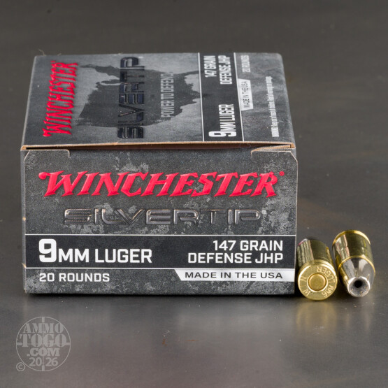 20rds – 9mm Winchester Silvertip 147gr. JHP Ammo