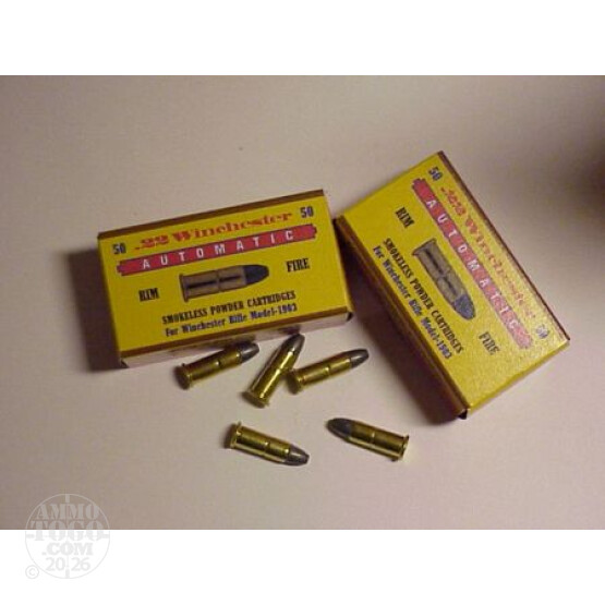 50rds - 22 Winchester Automatic 45gr Lead Nose Ammo