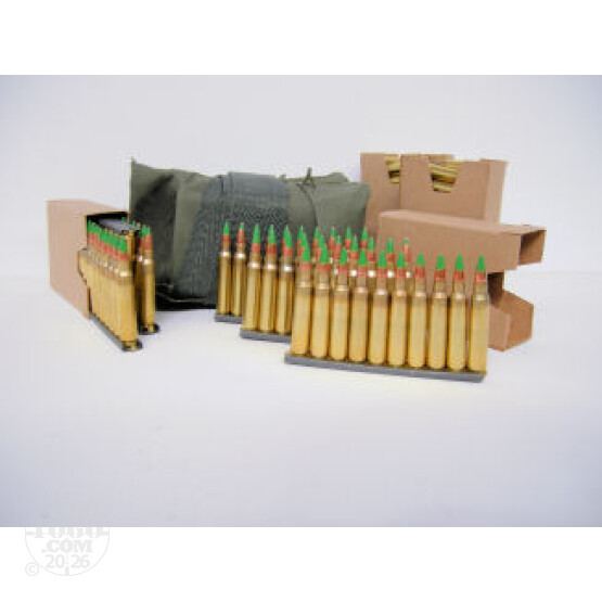 120rds - .223 Winchester M855 Ammo on Stripper Clips in Bandos