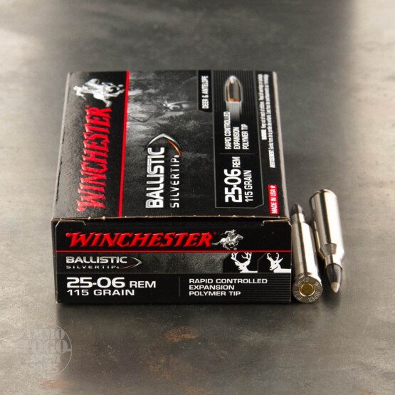 20rds – 25-06 Rem Winchester Ballistic Silvertip 115gr. Polymer Tip Ammo