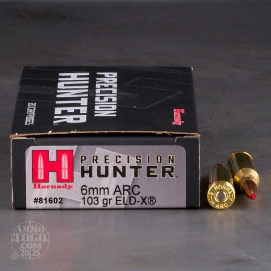 6mm ARC - 103 Grain ELD-X - Hornady Precision Hunter - 20 Rounds